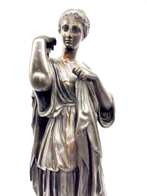 Statue en bronze femme grecque Artemis 44cm