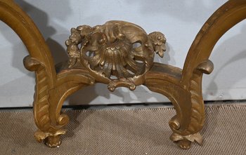 Gilded Wood Console, Louis XV style, Napoleon III period - Mid 19th century