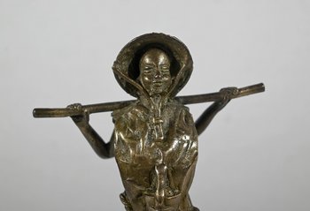 Bronze « Le Paysan Indochinois », Asie – Début XXe