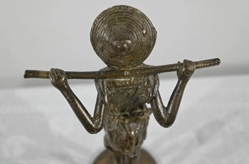 Bronze « Le Paysan Indochinois », Asie – Début XXe