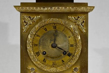 Orologio in bronzo dorato, timbro A. Destape - Inizio del XIX secolo