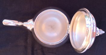 CHRISTOFLE coffee tea service "Pompadour" model in silver metal (4 pieces)