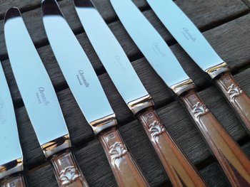 12 table knives model Pompadour goldsmith Christofle