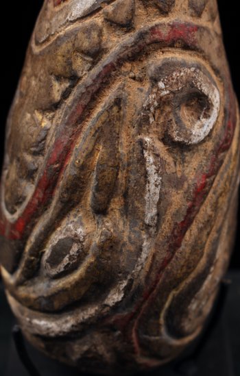 Flauto di terracotta, arte oceaniana, arte tribale, Oceania, Papua Nuova Guinea