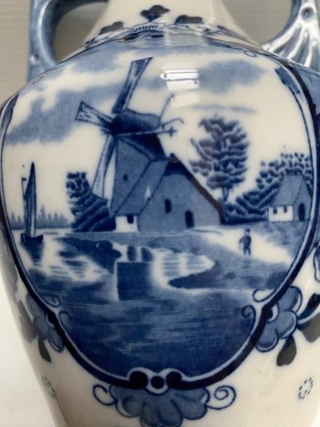 PAIR OF DELFT VASES