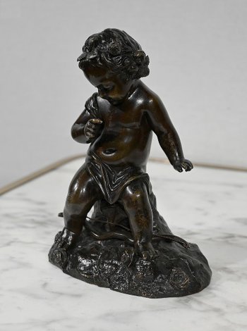 Bronze « Putto à l’Arc » – XIXe