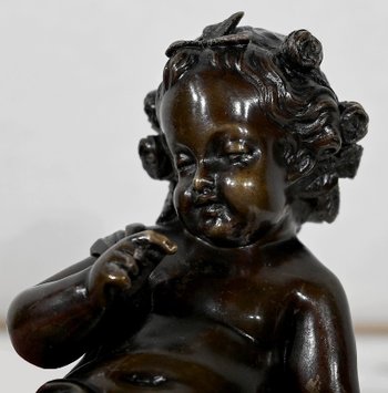 Bronze « Putto à l’Arc » – XIXe