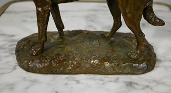 Bronze " The German Shepherd ", after P-A. Laplanche - Early XXth century