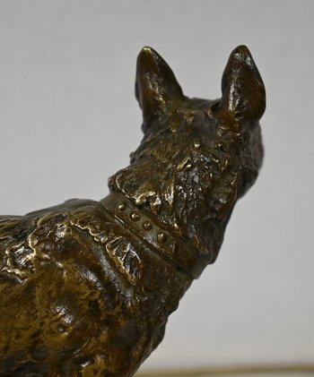 Bronze " The German Shepherd ", after P-A. Laplanche - Early XXth century