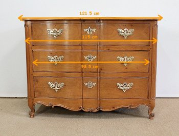 Commode de Port Nantaise en Acajou Jaune de Saint-Martin, époque Louis XV – XVIIIe