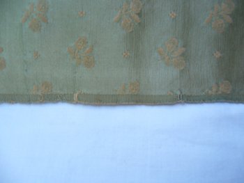 16 presentation samples in celadon green lampas, circa 1900