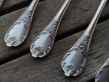 12 silver plated ice cream spoons model Marly Christofle silverware