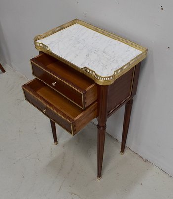 Petite Table Chiffonnière en Acajou massif, style Louis XVI - Début XXe