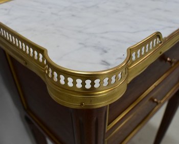 Petite Table Chiffonnière en Acajou massif, style Louis XVI - Début XXe