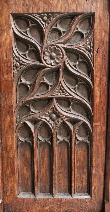 Small Oak Landing Linen Chest, Renaissance style - Late 19th century