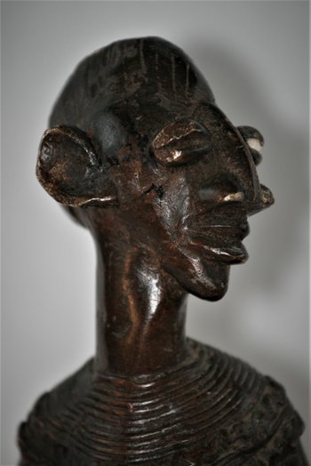 Senufo bronze statuette from Ivory Coast