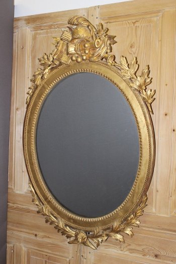 Louis XVI Gilded Wood Mirror Late 18th Century