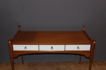 Three Drawer Flat Desk And Lacquer Maison Gauthier About 1960