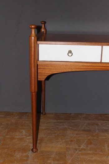 Three Drawer Flat Desk And Lacquer Maison Gauthier About 1960