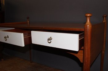 Three Drawer Flat Desk And Lacquer Maison Gauthier About 1960