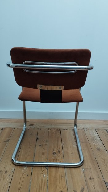 Set of four chairs in the Breuer and Mies Van der Rohe style circa 1970