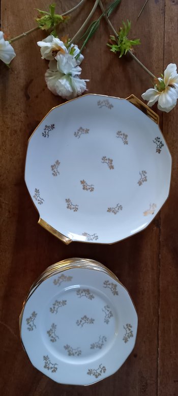 Porcelain dessert service / Limoges XXth century