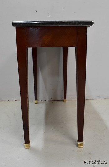 Small Console Table in Mahogany Burl veneer, Directoire taste - 1st part of the XIXth century