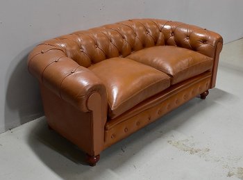 Chesterfield Leather Sofa - Late 19th century