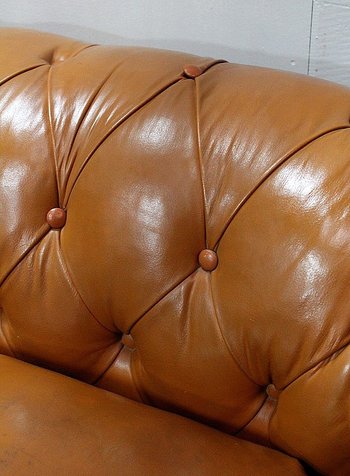 Chesterfield Leather Sofa - Late 19th century