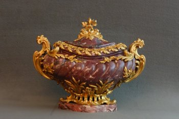  Paire De Grands Pots-pourris d'Après Gouthière XIXème 