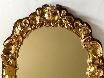 Gilt bronze table mirror Circa 1880