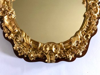 Gilt bronze table mirror Circa 1880