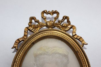 Miniature On Ivory Portrait Of Madame Necker End XIX