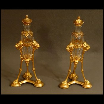 Pair Of Large Perfume Bottles 19th century