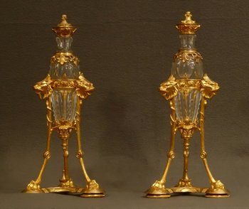 Pair Of Large Perfume Bottles 19th century