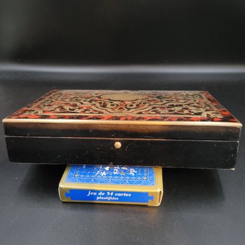 Game box in marquetry boulle