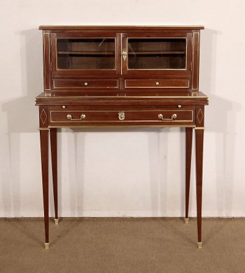 Bonheur-du-Jour in mahogany, Louis XVI style - Mid 19th century