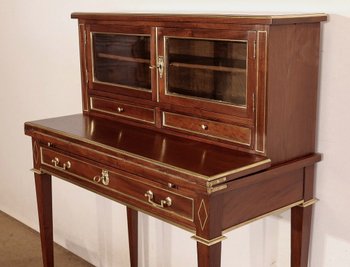 Bonheur-du-Jour in mahogany, Louis XVI style - Mid 19th century