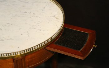 19th century hot water bottle table  Carrara marble 