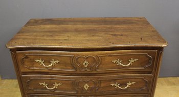 Provencal Chest Of Drawers In Walnut Dite Sauteuse XVIII