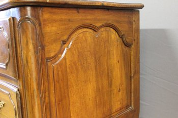 Provencal Chest Of Drawers In Walnut Dite Sauteuse XVIII