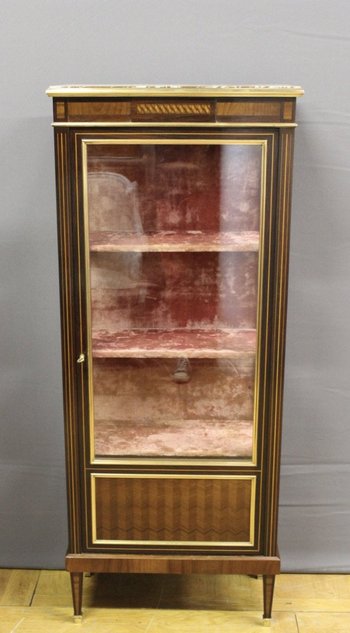 Louis XVI Style Marquetry Display Case