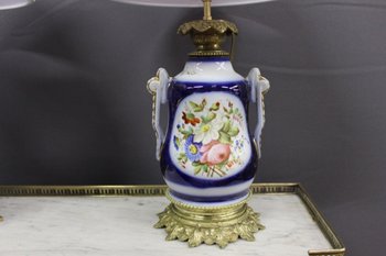 Paire De Lampes En Porcelaine De Bayeux Fin XIX