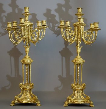 Pair Of Large Girandoles Louis XVI 19th century