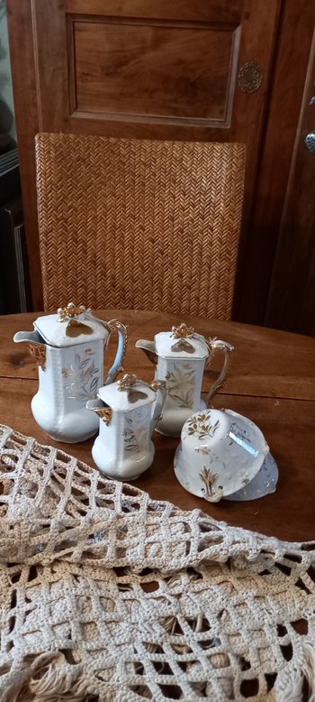 You and Me coffee set in Limoges porcelain XXth century