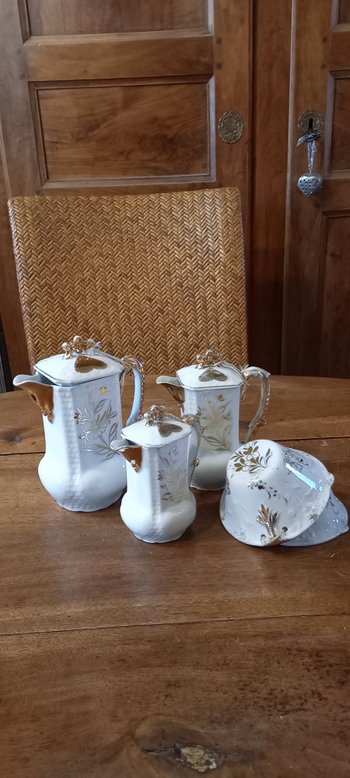 You and Me coffee set in Limoges porcelain XXth century