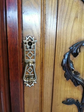 Cabinet Art Nouveau Ecole de Nancy "Aux Pavots