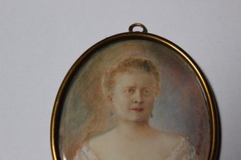 Miniature On Ivory Representing A Woman XX