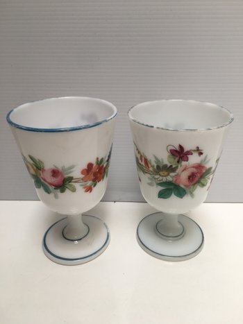 Pair of opaline glasses from SAINT LOUIS