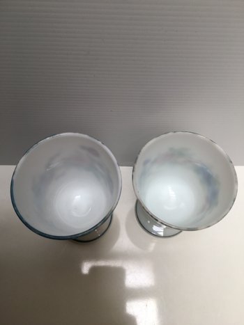 Pair of opaline glasses from SAINT LOUIS